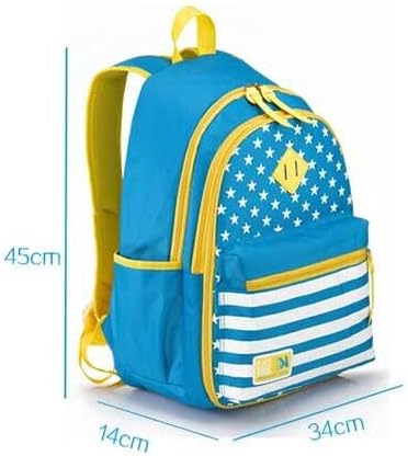 Sports stars Canvas Backpack College Students Shoulder Bag Travel Rucksack (azure)