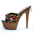 6 Inch Sexy Shoes Rockabilly Pink Up Cherries Wood Print Platform Penthouse Shoes Leopard