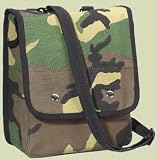 3796 Woodland Camouflage Canvas Map Case Shoulder Bag