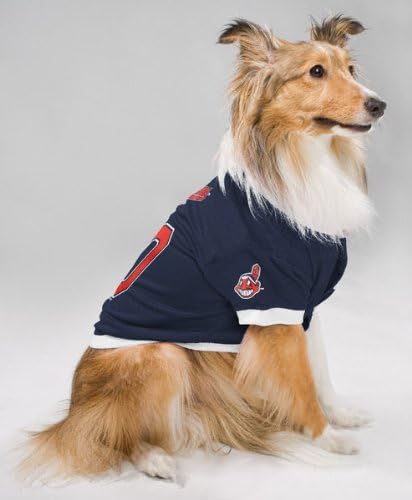 MLB Cleveland Indians Navy Blue Mesh Pet Jersey