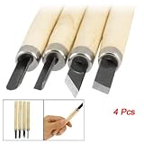 4 Pcs Graver Carving Tools Carved Skew Straight V Parting Chisels Set