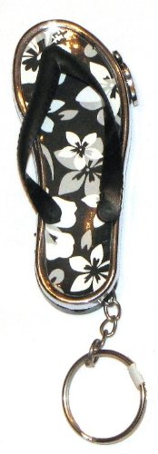Sandal Shocking LED Flashlight Black Key Chain
