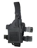 UTG Adjustable Leg Holster for Pistol with Non-Slip Strap/Buckle, Black
