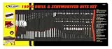 KR Tools 10150 150-Piece Drill Bit and Driver Set with Tool Roll
