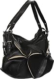 ''Graphic Pleats'' Hobo - Black
