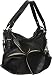 ''Graphic Pleats'' Hobo - Black