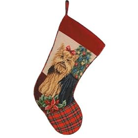 Yorkshire Terrier Yorkie Christmas Stocking