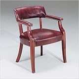 IMAGE OF Value Traditional Arm Chair Finish: Windsor Cherry, Fabric: Ashley - Aubergine