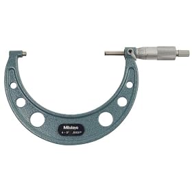 Mitutoyo 103-219, 4-5 X .0001 Outside Micrometer, Ratchet, with Standard