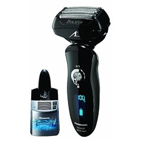 Panasonic ES-LV81-K Arc 5 Multi Flex Wet/Dry Nanotech Rechargeable Shaver with Vortex Cleaning System, Black