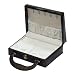 Black Purse Style Jewelry Valet Organizer With Decorative Flower