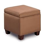 Accent Cube Ottoman in Brown by Coaster Furniture