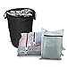 Underwear and Delicates Wash Bags PLUS Collapsible Laundry Hamper 5 Piece Set by The CHO - BUNDLE - 4 Zippered Mesh Lingerie Wash Bags + 1 Pop Up Basket - For College, Travel or Home