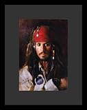 Johnny Depp (Pirates of the Caribbean 2, Arms Crossed) Movie Framed & Matted Poster Print - 16 X 20
