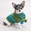 SMALL - Chilly Day Dog Sweater w/ Matching Scarf -