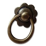 丸い花びらのようなデザイン アンティーク調真鍮製つまみ