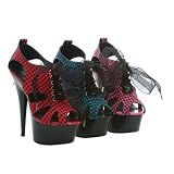 Penthouse Women's PH609-COLLEEN 6 Psycho-Ging Fabric Stiletto W/ 2 Platform
