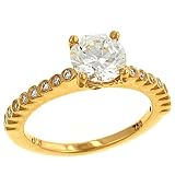 Bezel Set Round Diamond Engagement Ring .18cttw (CZ ct