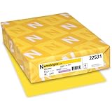 Neenah Astrobrights Premium Color Paper, 24 lb, 8.5 x 11 Inches, 500 Sheets, Solar Yellow