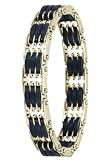 18k Gold Plated Stainless Steel and Polyurethane Bracelet
