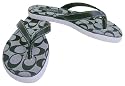 Coach Val Signature Black Flip Flops (Clearance)