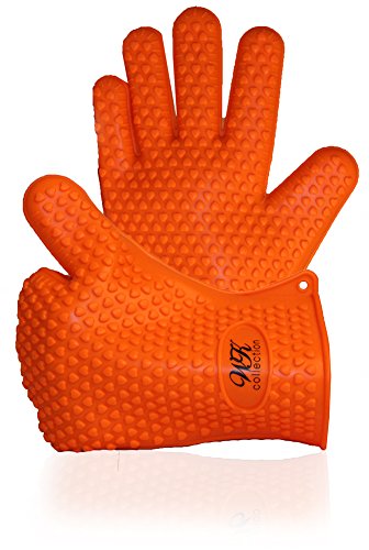 Wellsir Kitchen Highest Rated Premium Silicone BBQ Kitchen Grill Gloves Offer Superior Heat Resistance