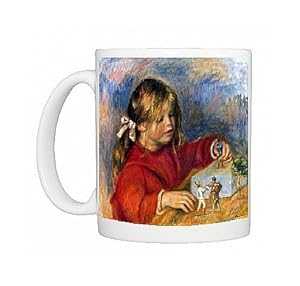 RENOIR CLAUDE PLAYING. Claude Renoir, Playing. Oil on canvas by Pierre Auguste Photo Mug