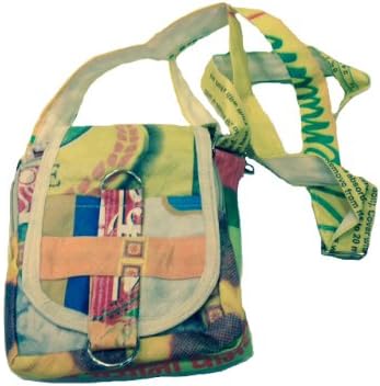 Fair Trade Upcycled Rice Bag Mini Shoulder Bag - Perfect for Travel!