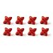 Zak Designs - 0050-510 - Bo�te de 8 Craggles� - Dessous de Plats Modulables - Diam�tre: 6,3 x 2 cm - Rouge