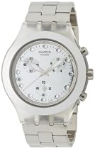 Swatch Diaphane Chronograph Blooded Silver Mens Watch SVCK4038G