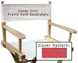 Director's Chair Seat Cover - Frame sold Separatel (Red Pinstripe)