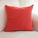 TangDepot Cotton Solid Throw Pillow Cover, 12 inch x 12 inch, Coral