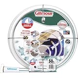 Gilmour 12 Series 5 Ply Marine & Recreation Hose, 1/2 Inch x 50 Feet, #12-12050, White w/Aqua Stripe