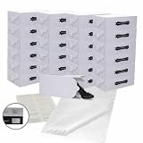 25 x Caraselle White Ladies Shoe Boxes + 12 Clear Adhesive PVC Pockets + 25 sheets of Acid Free Tissue Paper