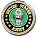 United States Army USA Seal Gold Plated Metal Auto Car Truck Emblem