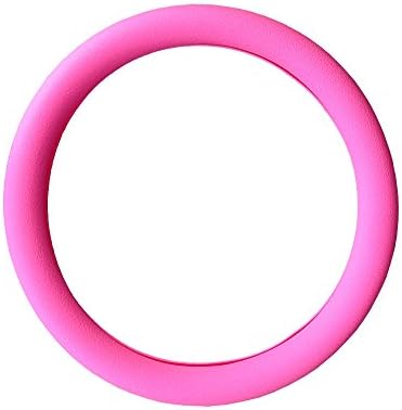 Woncovers Eco Friendly Soft Silicone Car Steering Wheel Cover Protector Case 5 Colors (Pink)