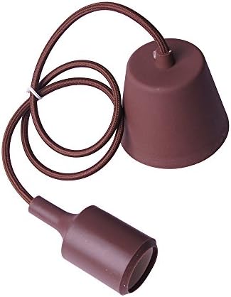 LampFair Colorful E27/E26 Plastic Ceiling Lamp Holder Pendant Light DIY Ceiling Light Socket with 40" Rope Cord