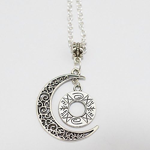 Full Moon Ring Symbol Necklace,moon Necklace, Crescent Moon Pendant