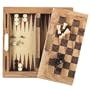 Da Vinci 16" Wood 3-in-1 Chess, Checkers, & Backgammon Set