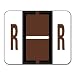 Smead Color-Coded Alphabetic Label, R Roll, Brown, 1 Roll (67088)