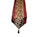 Silky Rose Flocked 13" X 70" Table Runner - Burgundy / Copper