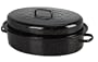 Crealys 511700 R�tissoire Acier Noir Mouchet� avec Grille 42 x 31,8 x 10,5 cm