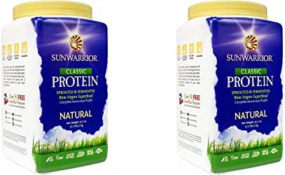 (2 PACK) - Sunwarrior Classic Protein Raw Vegan Powder Natural Flavour | 1kg | 2 PACK - SUPER SAVER - SAVE MONEY