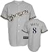 Ryan Braun Jersey: Adult 2010 Majestic Road Grey Replica #8 Milwaukee Brewers Jersey - X-Large