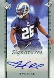 Tye Hill Autographed/Hand Signed Football Card (St. Louis Rams) 2006 UD Rookie Debut Signatures #257