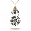 Yoolie's Mediterranean Blue and Golden Tones Marrakech Fashion Necklace #5609 YN GN ONK