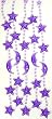 Stars & Moon Beaded Doorway Curtain (Purple)