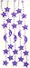 Stars & Moon Beaded Doorway Curtain (Purple)
