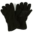 Ladies Winter Dual Thick Fleece Ski 3M Thinsulate Grip Snow Gloves Black S/M