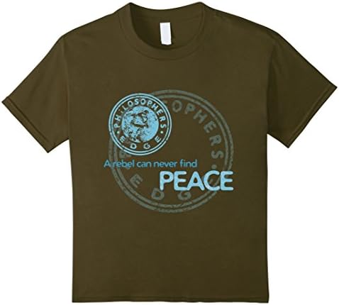 Kids A Rebel can Never Find Peace - Albert Camus quote - T-Shirt 8 Olive